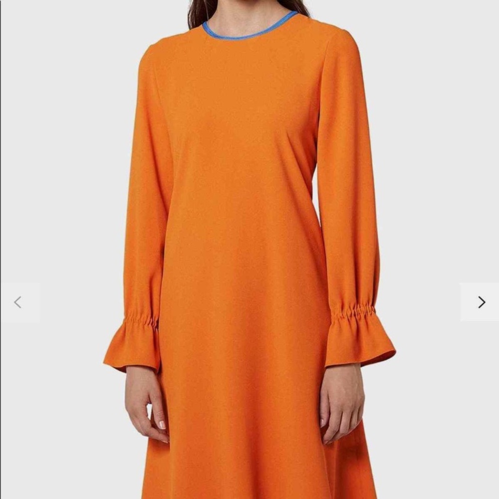 L.K. Bennett DR Darlie Tangerine/ Rust Dress – NWT – British Luxury